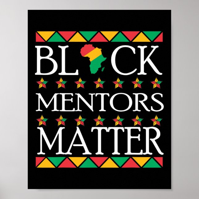 Affiche Histoire des Noirs Mois Mentors Problème Amérique  (Devant)