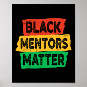 Affiche Histoire des Noirs Mois Mentors Problème Amérique 