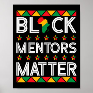 Affiche Histoire des Noirs Mois Mentors Problème Amérique 