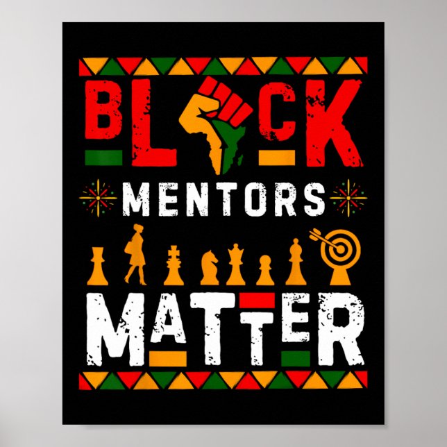 Affiche Histoire des Noirs Mois Mentors Problème Amérique  (Devant)