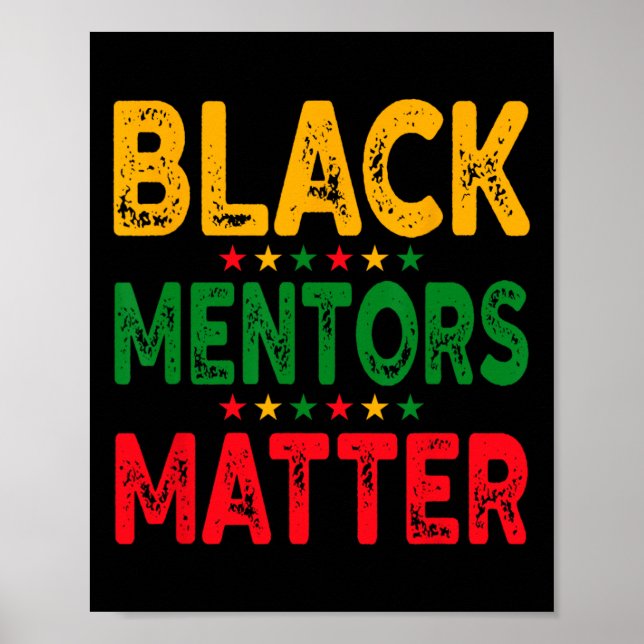 Affiche Histoire des Noirs Mois Mentors Problème Amérique  (Devant)