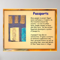 Histoire, Egypte ancienne, passeport égyptien