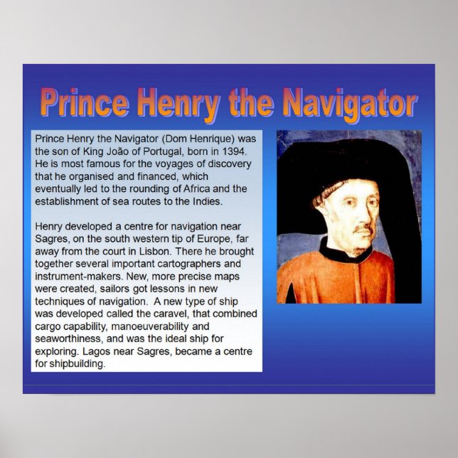 Affiche Histoire, Exploration, Prince Henry le Navigateur (Devant)