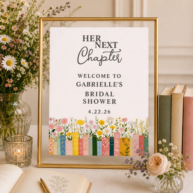 Affiche Histoire Florale de Mariage 'Son Prochain Chapitre (Créateur téléchargé)