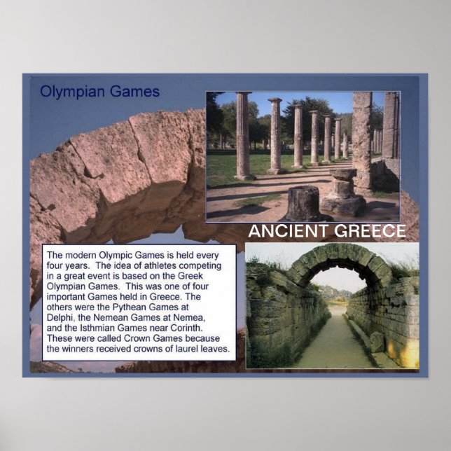 Affiche Histoire, Grèce antique, Jeux Olympiques (Devant)
