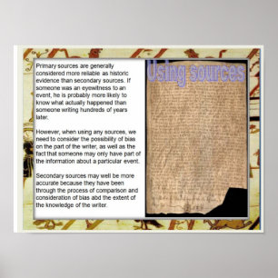 Affiche Histoire, médiévale, Utilisation de sources