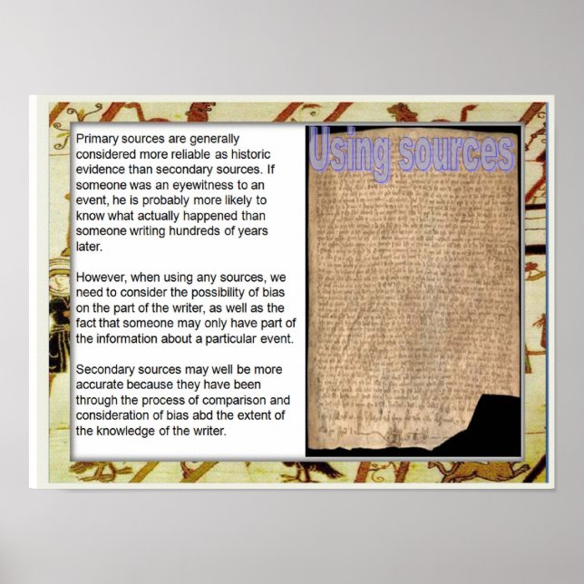 Affiche Histoire, médiévale, Utilisation de sources (Devant)