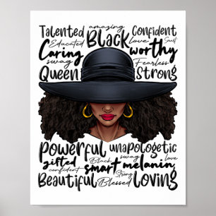 Affiche Histoire noire africaine des dames afro-américaine