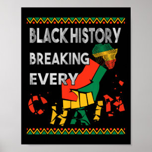 Affiche Histoire noire brisant chaque chaîne Mois de l'his