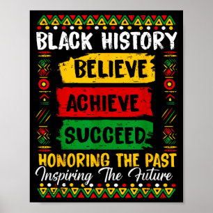 Affiche Histoire noire Croire Réussir Honorer le passé Ins