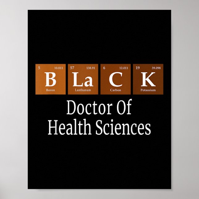 Affiche Histoire Noire Dhsc Sciences de la Santé Diplômé J (Devant)