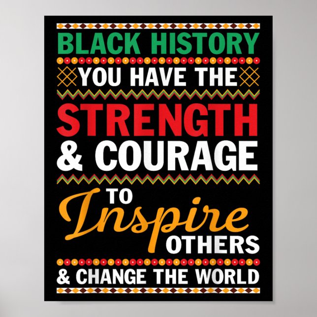 Affiche Histoire noire Force Courage Inspirer les autres C (Devant)