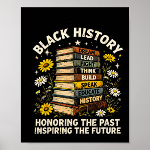 Affiche Histoire noire honorant le passé inspirant le futu