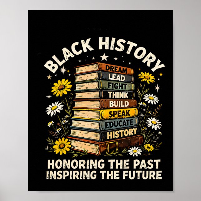 Affiche Histoire noire honorant le passé inspirant le futu (Devant)