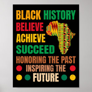 Affiche Histoire noire honorant les hommes du passé inspir