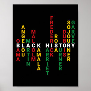 Affiche Histoire noire Inspirer les dirigeants noirs Amer 