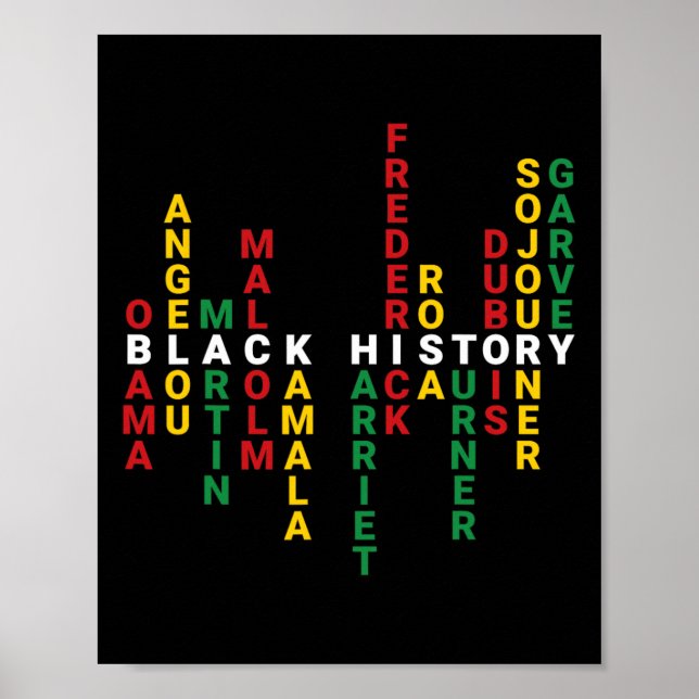 Affiche Histoire noire Inspirer les dirigeants noirs Amer  (Devant)
