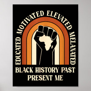 Affiche Histoire noire passé présent Moi fierté mélanée