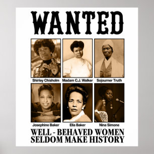 Affiche Histoire noire Recherchée historienne féminine