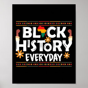 Affiche Histoire noire tous les jours, Histoire noire afro