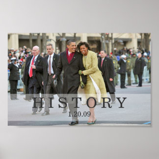 Affiche HISTOIRE : Président et Mme Obama à l'investiture