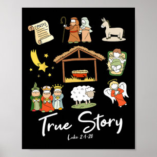 Affiche Histoire vraie Nativité Noël Jésus Foi Bysed Ch
