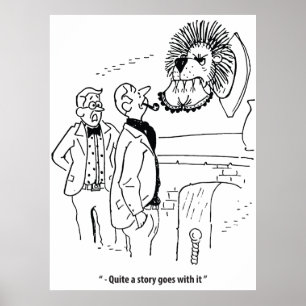 Affiche Histoires de chasse, humour, vintage drôle