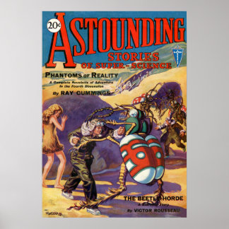 Affiche Histoires étonnantes 1930 science-fiction vintage