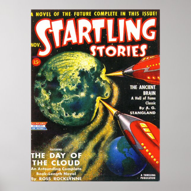 Affiche HISTOIRES STARTLING Vintage Pulp Magazine Couvertu (Devant)