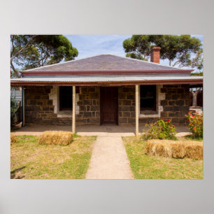 Affiche Historic Stone Cottage Rustic Farmhouse Charme