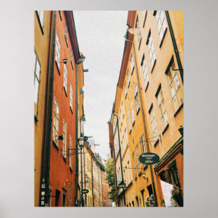 Affiche Historique Gamla Stan, Vieille Ville de Stockholm