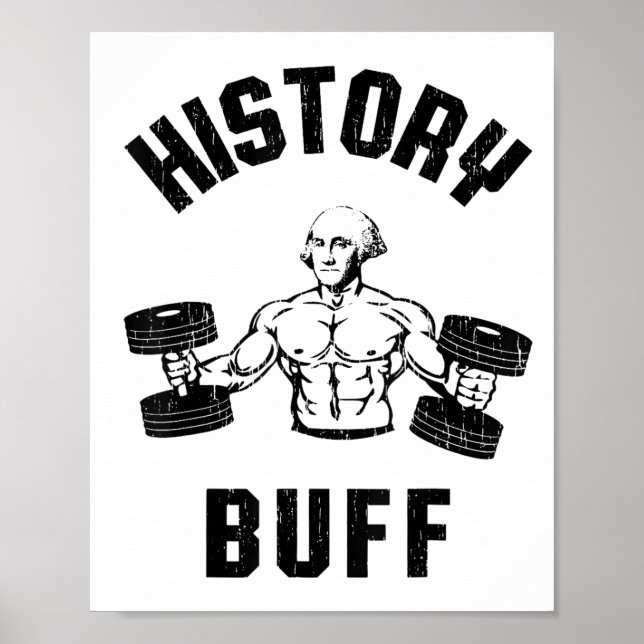 Affiche History Buff Funny George Washington Workout , Sma (Devant)
