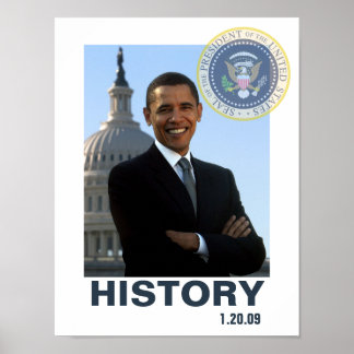 Affiche HISTORY Obama Inauguration 1/20/09
