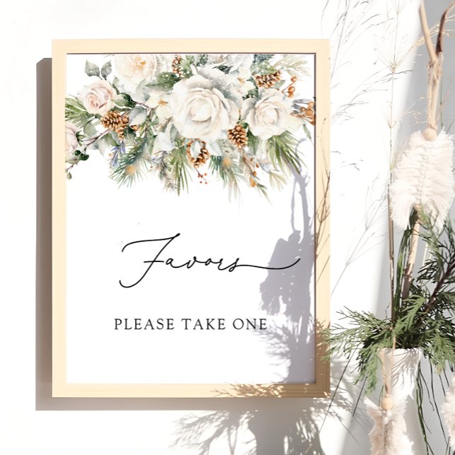 Affiche Hiver À feuillage persistant et Pine Faveurs S'il  (Créateur téléchargé)