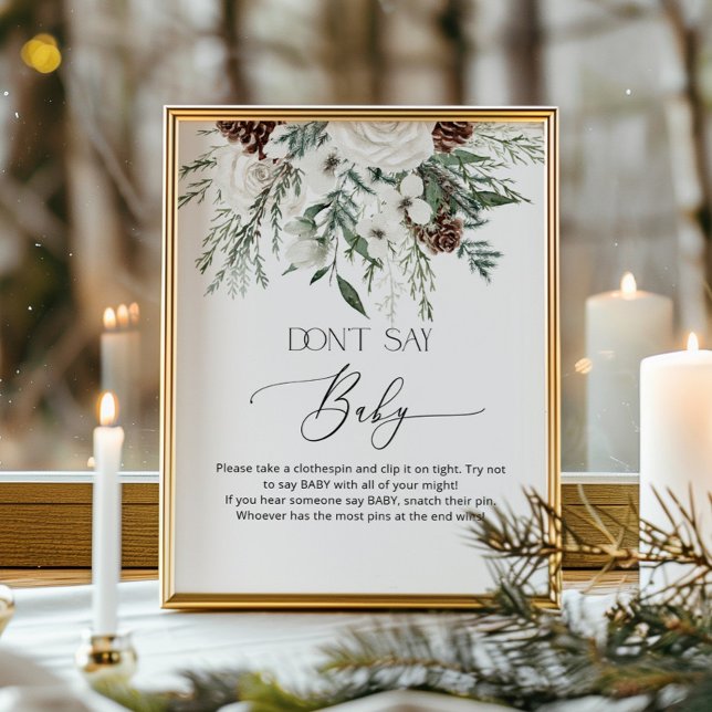 Affiche Hiver à feuillage persistant Ne pas dire jeu de bé (Créateur téléchargé)