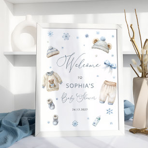 Affiche Hiver à froid Hiver Baby shower Bienvenue