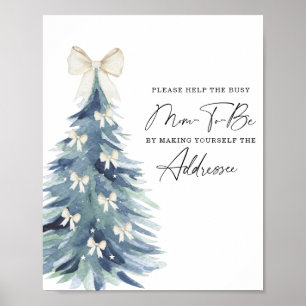 Affiche Hiver Aidez la maman à être occupée à s'adresser à