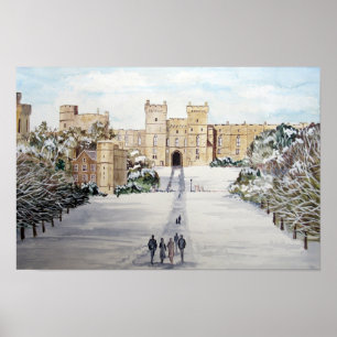 Affiche Hiver au château de Windsor par Farida Greenfield