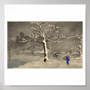 Affiche Hiver au Japon vers 1915