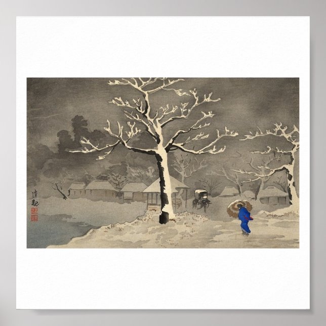 Affiche Hiver au Japon vers 1915 (Devant)