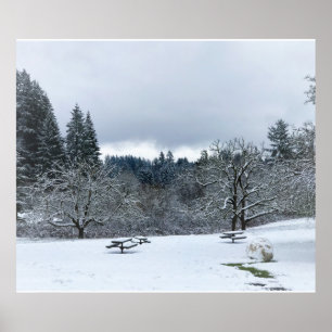 Affiche Hiver au parc, Wilsonville, OU