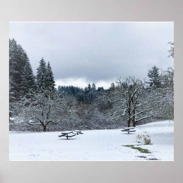 Affiche Hiver au parc, Wilsonville, OU (Devant)