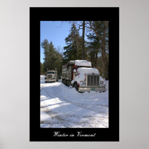 Affiche Hiver au Vermont