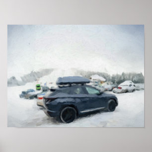 Affiche Hiver Aventure Parking