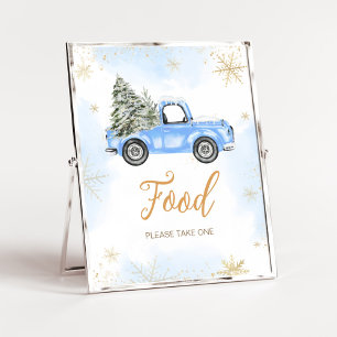 Affiche Hiver Blue Truck Food