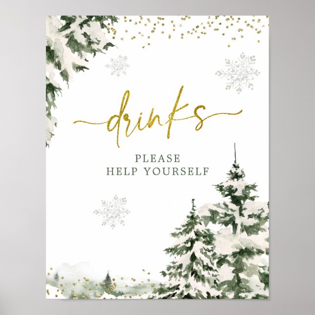 Affiche Hiver Forêt de l'Onederland Premières Boissons d'a (Devant)