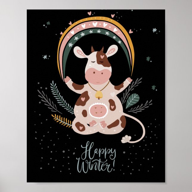 Affiche hiver heureux (Devant)