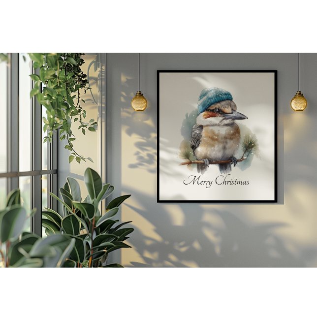 Affiche Hiver Kookaburra voeux, personnalisé (Créateur téléchargé)