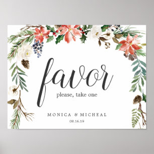 Affiche Hiver mystique   Symbole de faveur de mariage