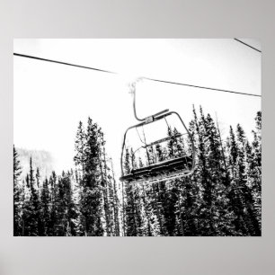 Affiche Hiver noir et blanc